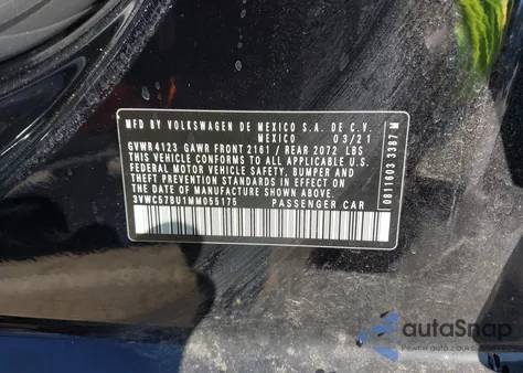 2021 Volkswagen Jetta 1.4T R-Line/1.4T S/1.4T Se z USA, uszkodzony, nr VIN 3VWC57BU1MM055175